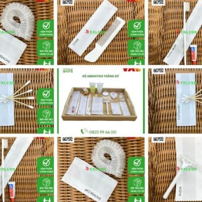 Combo amenities đầy đủ 8 món tiện nghi cho khách sạn 1 - 2 sao