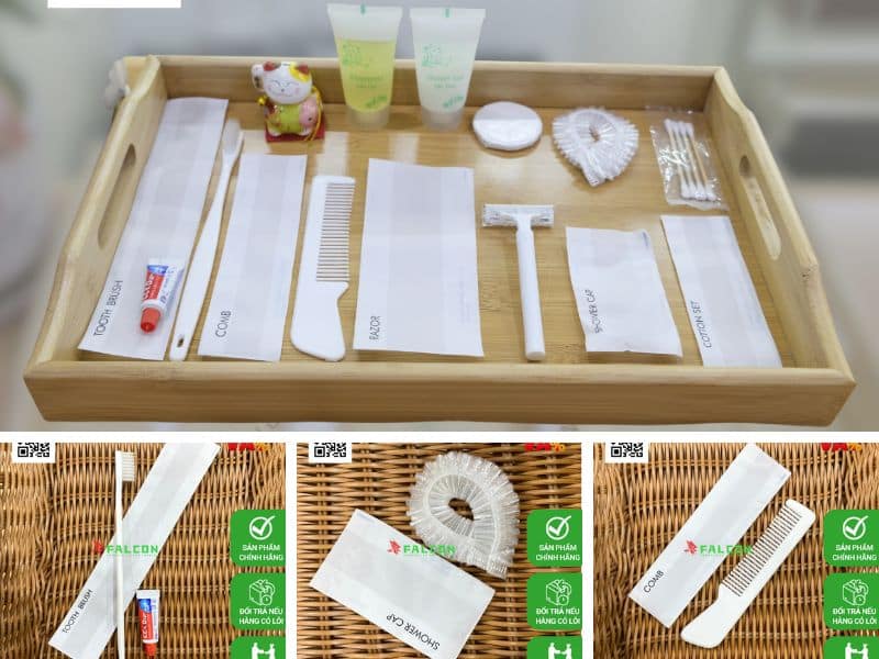 Bộ Amenities 8 chi tiết tiện nghi cho khách sạn 1 - 2 sao