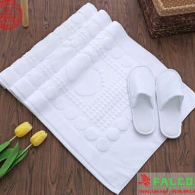 Thảm lau chân khách sạn dệt logo bàn chân