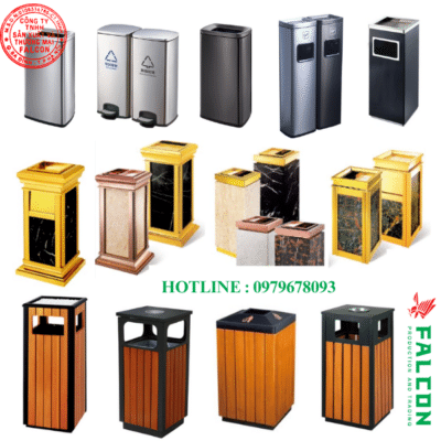 Thùng rác tiền sảnh khách sạn nâng cao chất lượng dịch vụ và độ thẩm mỹ
