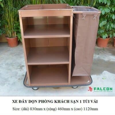 Xe dọn phòng khách sạn 1 túi được Falcon cung cấp chất lượng cao