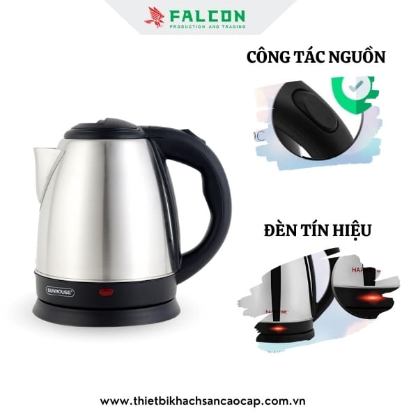 Ấm siêu tốc đun sôi nhanh chóng, tiết kiệm điện năng