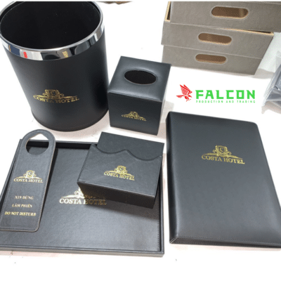 Bộ đồ da khách sạn in ấn logo theo yêu cầu
