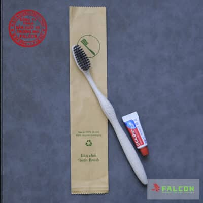 Bàn chải đáng răng đóng túi kraft nâu thân thiện môi trường