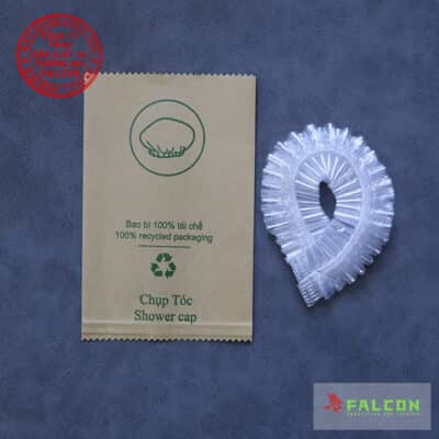 chụp tóc con rết đóng túi kraft nâu thân thiện môi trường