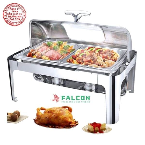 Nồi hâm buffet chữ nhật cao cấp cho tiệc buffet khách sạn, nhà hàng