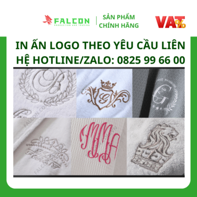 thêu dệt logo trên áo tắm theo yêu cầu