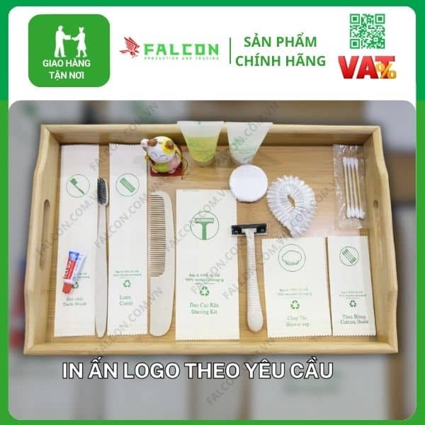 Bàn chải đánh răng lúa mạch đóng túi karft trắng mang lại sự tiện nghi cho khách