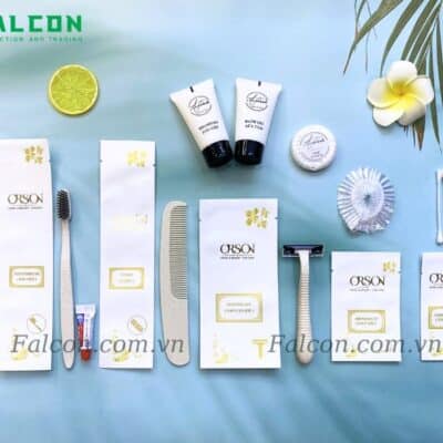 Combo amenities lúa mạch đóng túi giấy đá cao cấp, đạt tiêu chuẩn sao