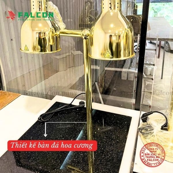 Đèn hâm nóng thức ăn đế đá hoa cương sang trọng, giữ nhiệt hiệu quả, thiết kế tinh tế, cao cấp.