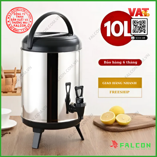 Bình giữ nhiệt nóng lạnh 10 lít thiết kế bền đẹp, dễ sử dụng