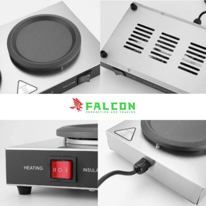 Bếp và bình thủy tinh hâm nóng café Falcon bền đẹp, dễ sử dụng