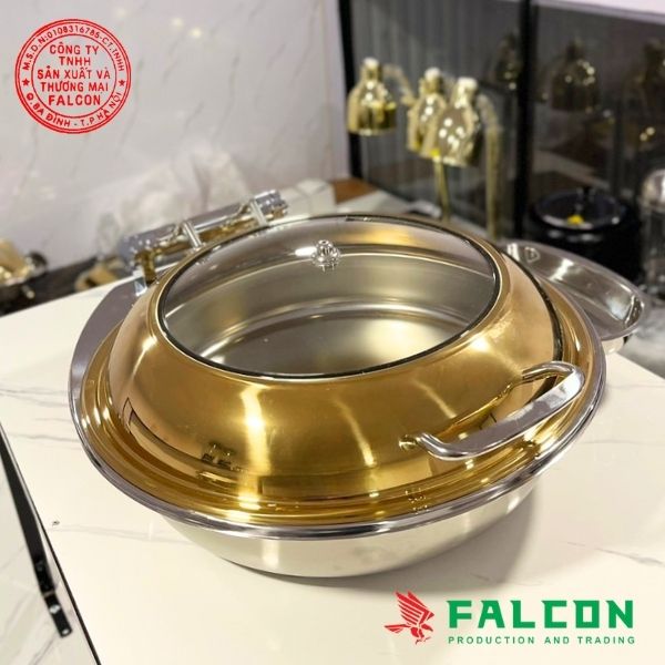 Nồi buffet tròn chuyên dụng cho bếp từ, thiết kế sang trọng và bền đẹp
