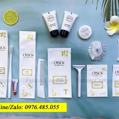 Bộ đồ dùng amenities trắng đóng túi Comfort, mang lại trải nghiệm tiện nghi cho khách lưu trú