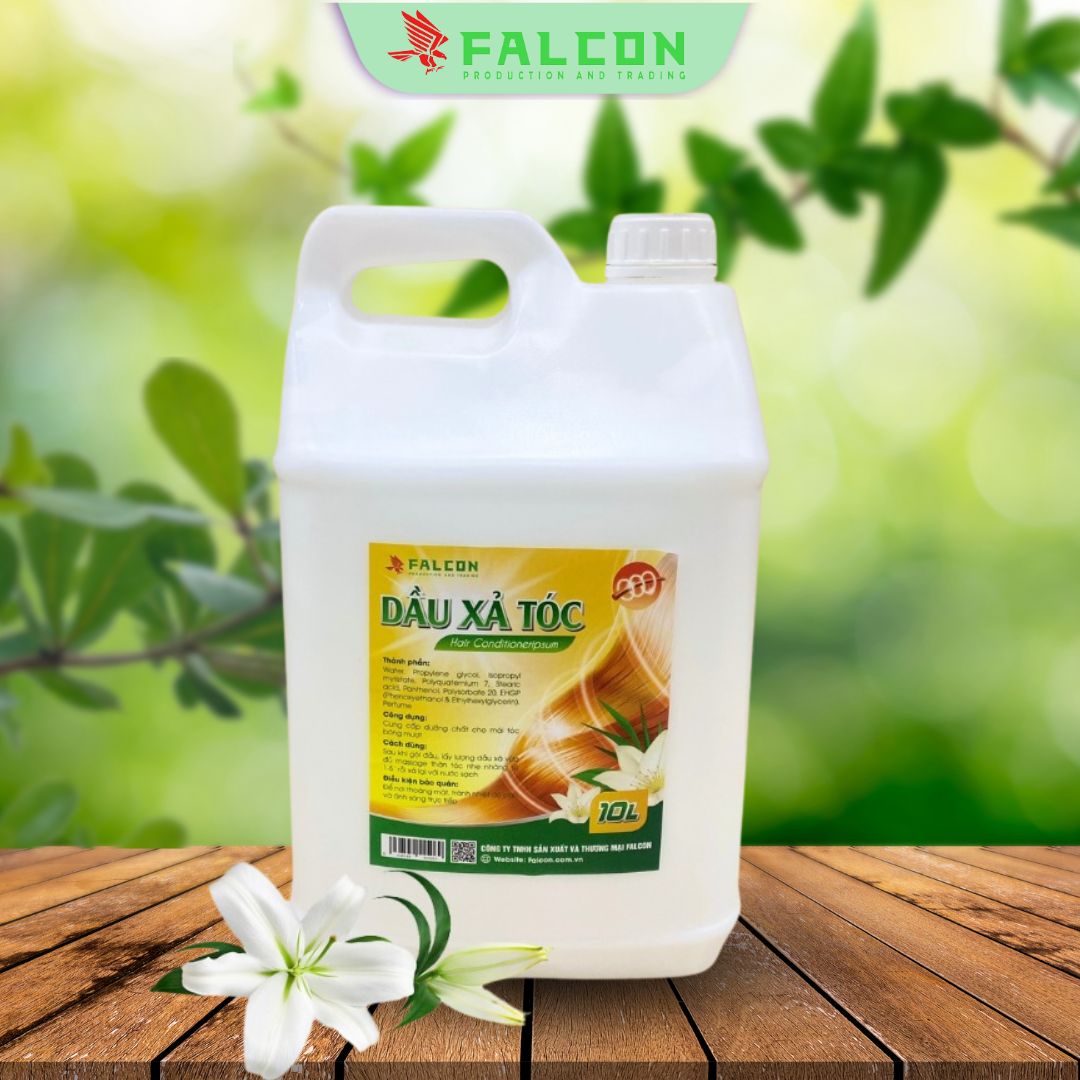Mẫu can dầu xả tóc 10L, thiết kế chắc chắn, dễ sử dụng và bảo quản