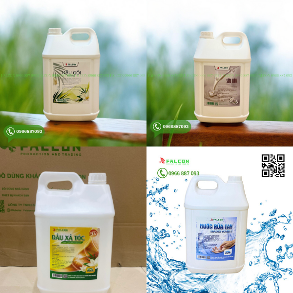 Các mẫu dung dịch khách sạn do Falcon cung cấp