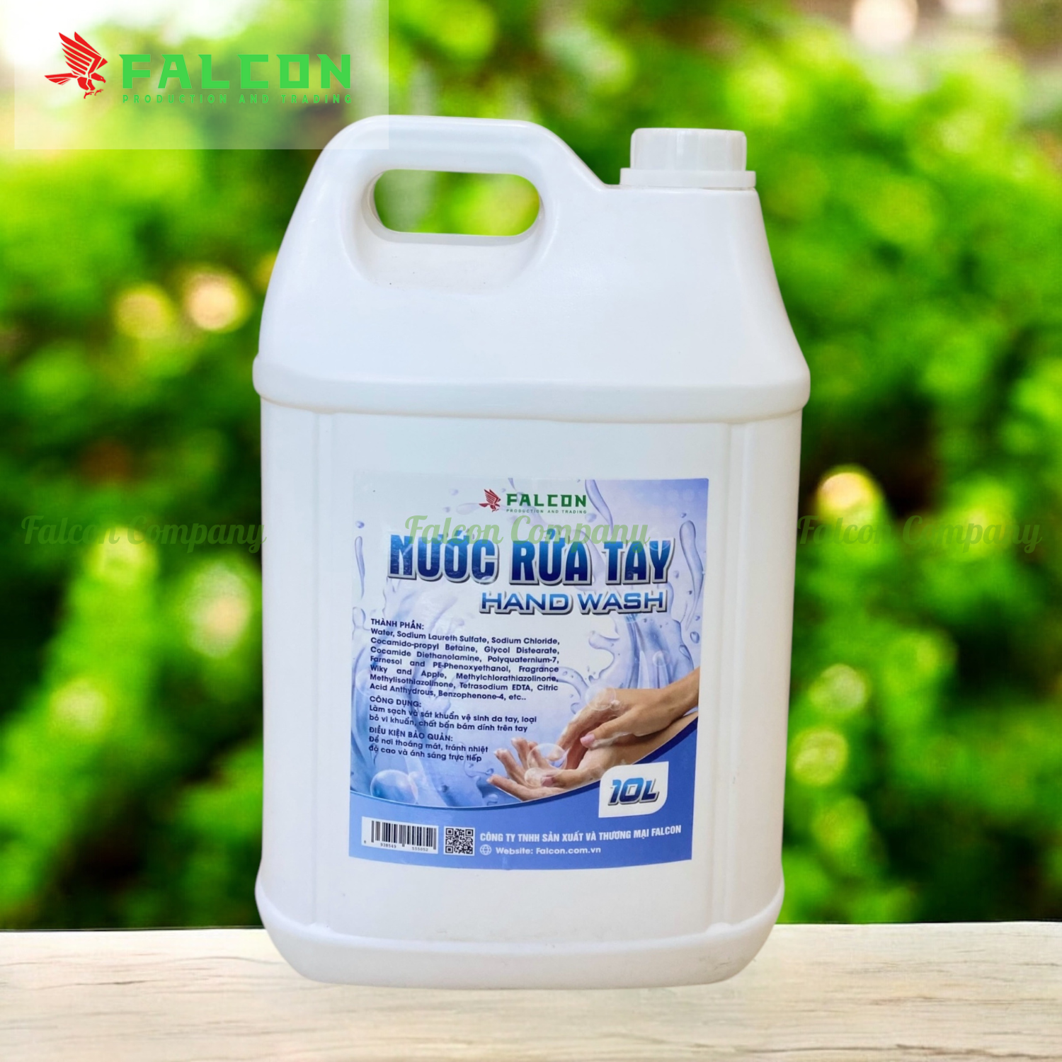Can nước rửa tay 10L cao cấp, dung tích lớn, thích hợp cho khách sạn và nhà hàng
