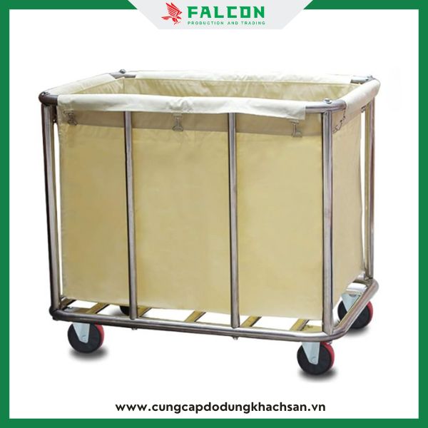 Xe để đồ dơ khách sạn hình chữ nhật cao cấp, thiết kế chắc chắn và tiện dụng