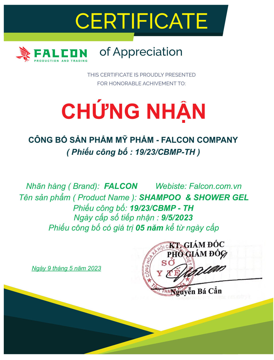 giay-chung-nhan-dau-goi-sua-tam-cong-ty-falcon