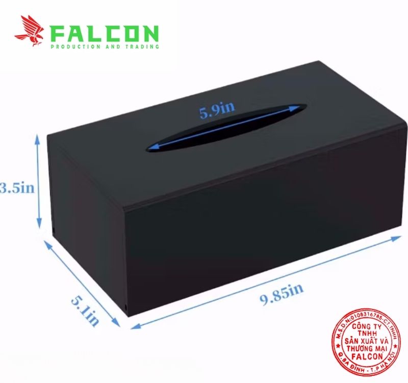 Hộp đựng khăn giấy hình chữ nhật nhựa acrylic cao cấp, thiết kế sang trọng và tinh tế