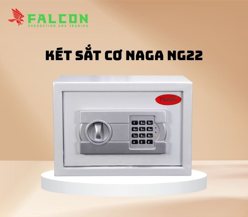 Mẫu két sắt cơ Naga NG22 chính hãng, thân thép dày, khóa cơ bền bỉ