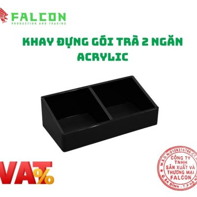 Khay đựng trà 2 ngăn acrylic