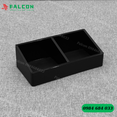 Khay đựng gói trà - cà phê 2 ngăn nhựa acryic cao cấp