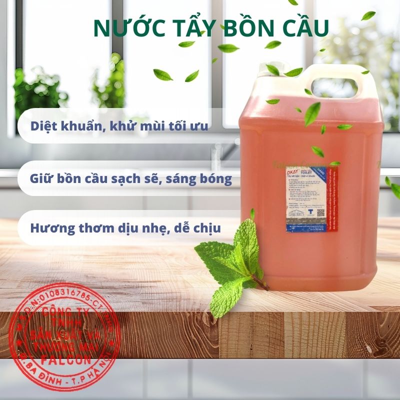 Sản phẩm can nước tẩy bồn cầu 10L, công thức mạnh mẽ giúp giữ nhà vệ sinh luôn sạch sẽ